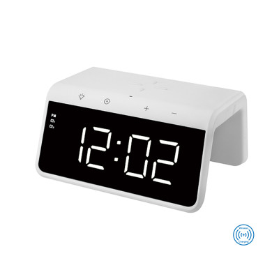 Годинник з бездротовою зарядкою Wake Up, TM TEG (білий)