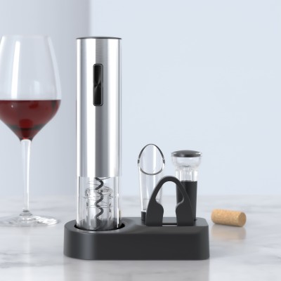 Набір для вина з електричним штопором Merlot, TM TEG (срібний)