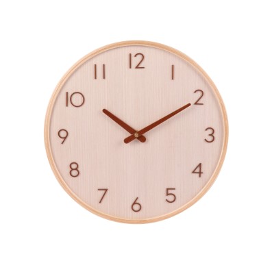 Годинник настінний 31 см., WoodTime, TM TEG (натуральний (light wood))