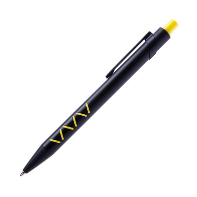 Ручка кулькова, металева Vigo,  (жовтий)