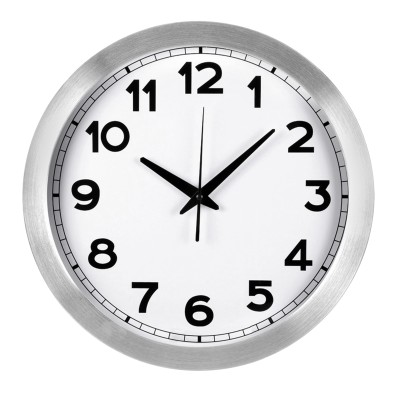 Годинник настінний 40 см., TimeWheel, TM TEG (срібний)