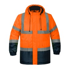 Куртка утеплена сигнальна INSIGHT WINTER FLASH помаранчева hi-viz/темно-синя