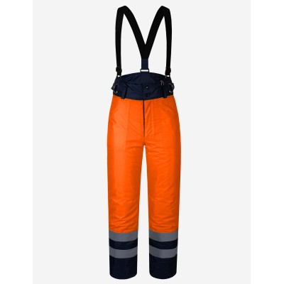 Штани утеплені сигнальні INSIGHT WINTER FLASH помаранчеві hi-viz/темно-сині